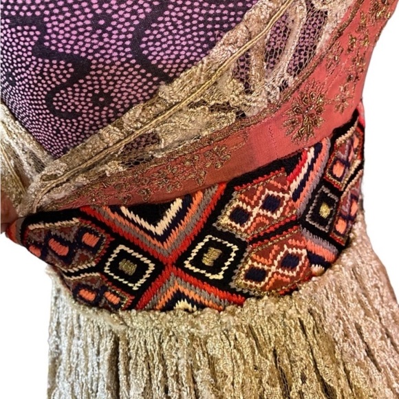 Free People Sz 6 Maxi Antique Style Lace Dress - Picture 9 of 11